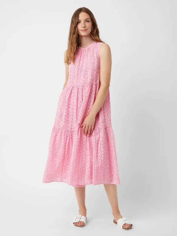 Summer Broderie Midi Dress