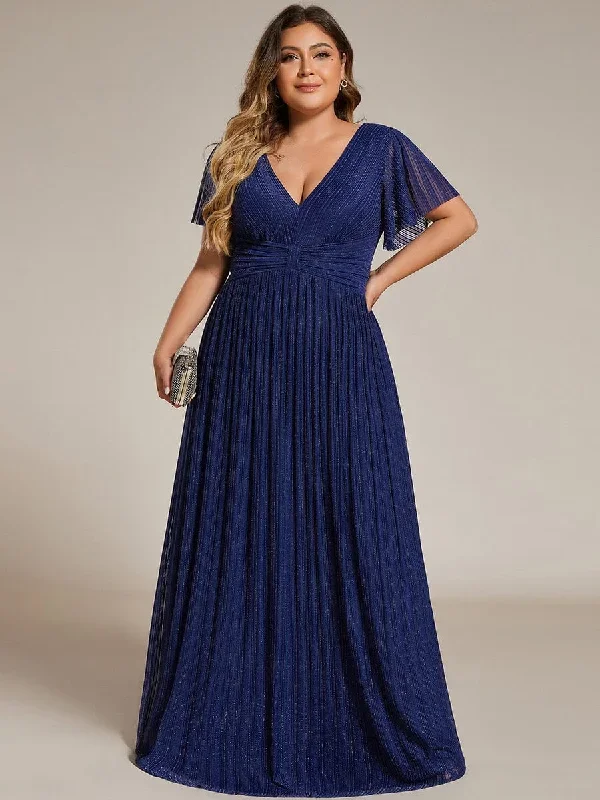 v-neck-glittery-short-sleeves-formal-evening-dress-with-empire-waist-ee11961