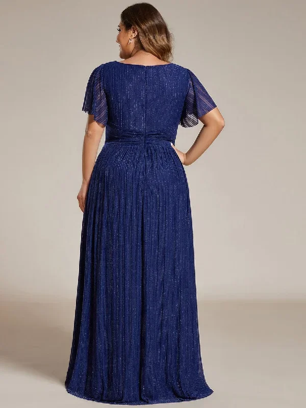 v-neck-glittery-short-sleeves-formal-evening-dress-with-empire-waist-ee11961