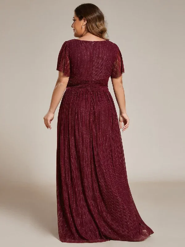 v-neck-glittery-short-sleeves-formal-evening-dress-with-empire-waist-ee11961