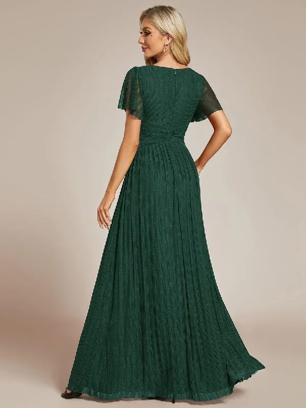 v-neck-glittery-short-sleeves-formal-evening-dress-with-empire-waist-ee11961