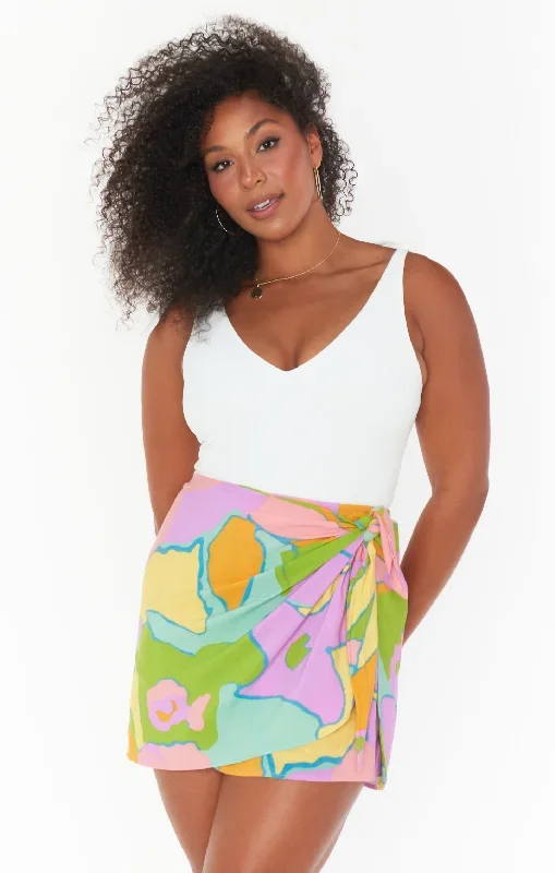 Wrap Me Up Mini Skirt ~ Summer Sorbet